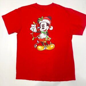 Disney Mickey Mouse Christmas T-Shirt Size Youth Large
